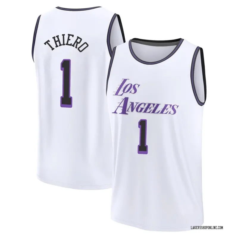 Los Angeles Lakers Fast Break White Adou Thiero 2022/23 City Edition Jersey - Men's