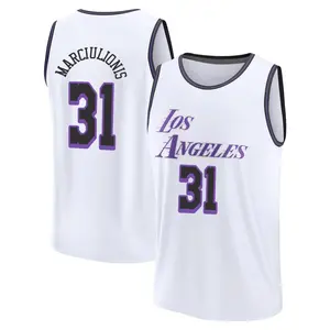 Los Angeles Lakers Fast Break White Augustas Marciulionis 2022/23 City Edition Jersey - Men's