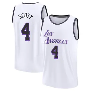 Los Angeles Lakers Fast Break White Byron Scott 2022/23 City Edition Jersey - Youth