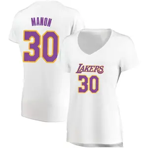 Los Angeles Lakers Fast Break White Chris Manon Jersey - Association Edition - Women's