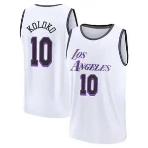 Los Angeles Lakers Fast Break White Christian Koloko 2022/23 City Edition Jersey - Youth