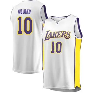 Los Angeles Lakers Fast Break White Christian Koloko Jersey - Association Edition - Youth