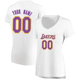 Los Angeles Lakers Fast Break White Custom Jersey - Association Edition - Women's