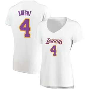 Los Angeles Lakers Fast Break White Dalton Knecht Jersey - Association Edition - Women's