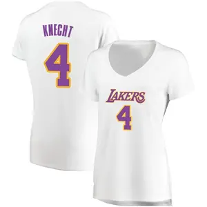 Los Angeles Lakers Fast Break White Dalton Knecht Jersey - Association Edition - Women's