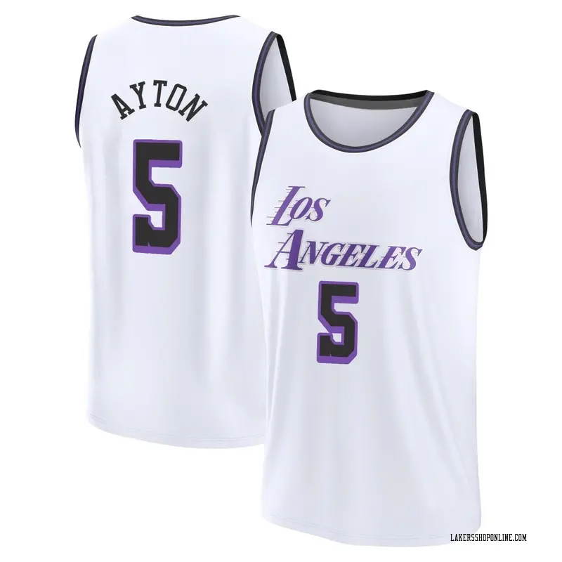 Los Angeles Lakers Fast Break White Deandre Ayton 2022/23 City Edition Jersey - Youth