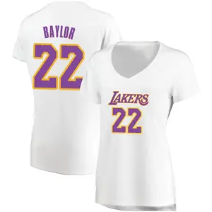 Los Angeles Lakers Fast Break White Elgin Baylor Jersey - Association Edition - Women's