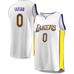 Los Angeles Lakers Fast Break White Ethan Taylor Jersey - Association Edition - Men's