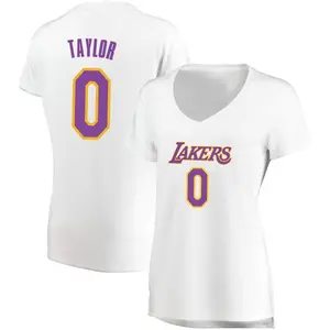 Los Angeles Lakers Fast Break White Ethan Taylor Jersey - Association Edition - Women's