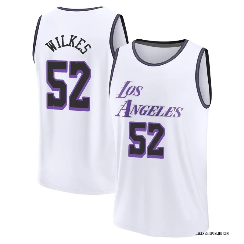 Los Angeles Lakers Fast Break White Jamaal Wilkes 2022/23 City Edition Jersey - Men's