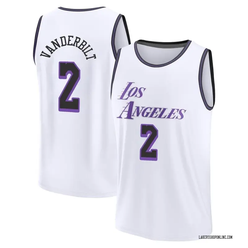 Los Angeles Lakers Fast Break White Jarred Vanderbilt 2022/23 City Edition Jersey - Men's