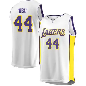Los Angeles Lakers Fast Break White Jerry West Jersey - Association Edition - Men's
