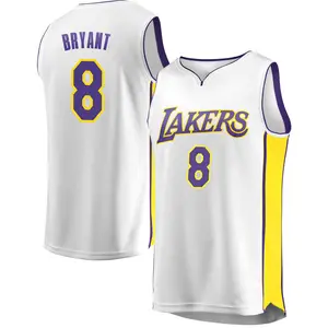Los Angeles Lakers Fast Break White Kobe Bryant Jersey - Association Edition - Men's