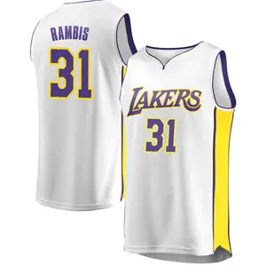 Los Angeles Lakers Fast Break White Kurt Rambis Jersey - Association Edition - Men's