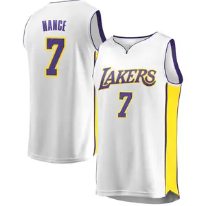 Los Angeles Lakers Fast Break White Larry Nance Jersey - Association Edition - Men's