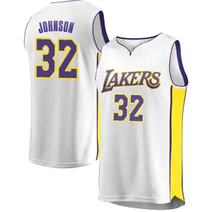 Los Angeles Lakers Fast Break White Magic Johnson Jersey - Association Edition - Men's