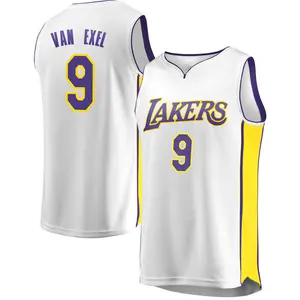 Los Angeles Lakers Fast Break White Nick Van Exel Jersey - Association Edition - Men's