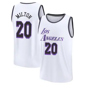 Los Angeles Lakers Fast Break White Shake Milton 2022/23 City Edition Jersey - Youth
