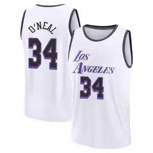 Los Angeles Lakers Fast Break White Shaquille O'Neal 2022/23 City Edition Jersey - Men's