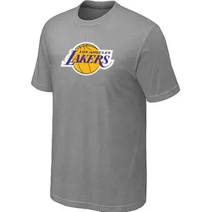 Los Angeles Lakers Grey Big & Tall Primary Logo T-Shirt - - Men's