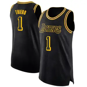 Los Angeles Lakers Swingman Black Adou Thiero Jersey - City Edition - Men's
