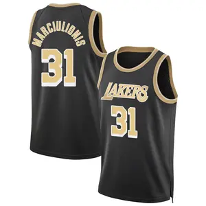 Los Angeles Lakers Swingman Black Augustas Marciulionis Select Series Jersey - Youth