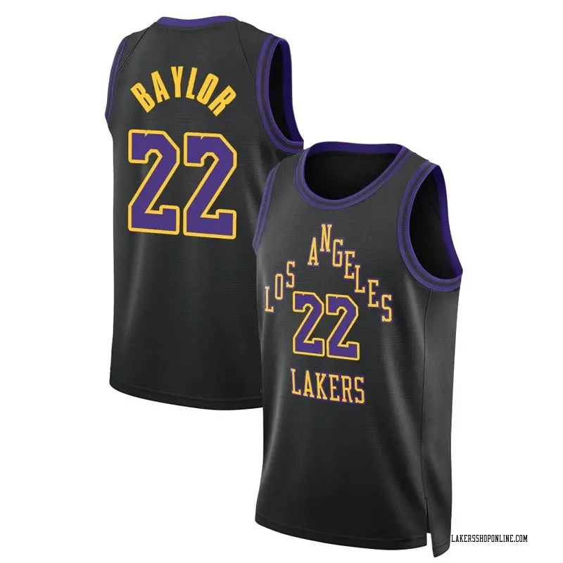 Los Angeles Lakers Swingman Black Elgin Baylor 2023/24 City Edition Jersey - Youth