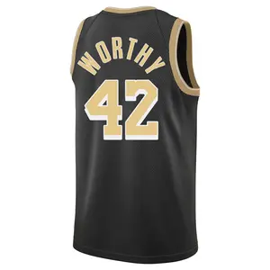 Los Angeles Lakers Swingman Black James Worthy Select Series Jersey - Men's