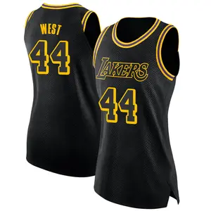 Los Angeles Lakers Swingman Black Jerry West Jersey - City Edition - Women's