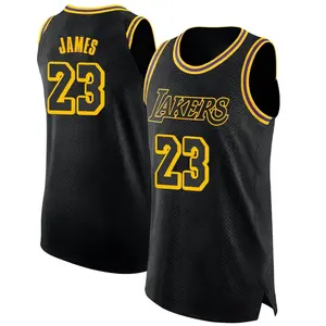 Los Angeles Lakers Swingman Black LeBron James Jersey - City Edition - Men's