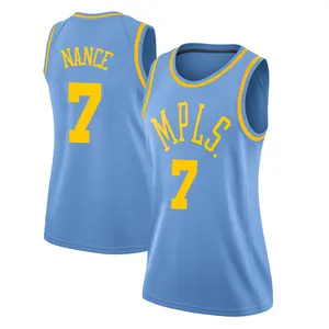 Los Angeles Lakers Swingman Blue Larry Nance Hardwood Classics Jersey - Women's