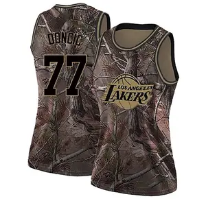 Los Angeles Lakers Swingman Camo Luka Doncic Realtree Collection Jersey - Women's