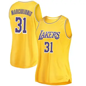 Los Angeles Lakers Swingman Gold Augustas Marciulionis 2018/19 Jersey - Icon Edition - Women's