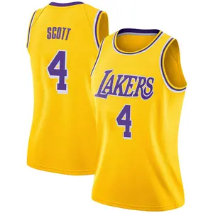 Los Angeles Lakers Swingman Gold Byron Scott 2018/19 Jersey - Icon Edition - Women's