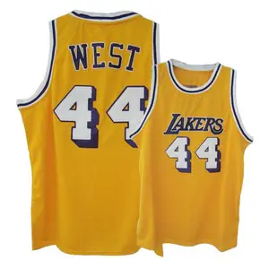 Los Angeles Lakers Swingman Gold Jerry West Throwback Jersey - Men's