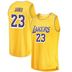 Los Angeles Lakers Swingman Gold LeBron James 2018/19 Jersey - Icon Edition - Men's