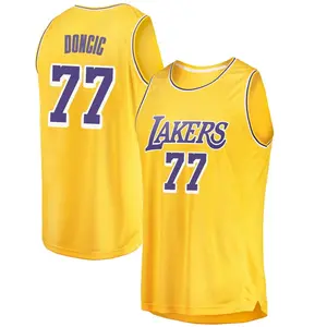 Los Angeles Lakers Swingman Gold Luka Doncic 2018/19 Jersey - Icon Edition - Men's