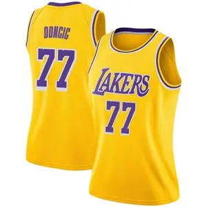 Los Angeles Lakers Swingman Gold Luka Doncic 2018/19 Jersey - Icon Edition - Women's