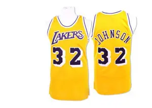 Los Angeles Lakers Swingman Gold Magic Johnson Throwback Jersey - Men's