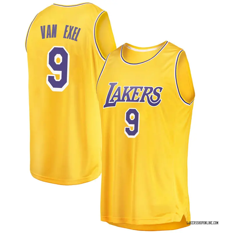 Los Angeles Lakers Swingman Gold Nick Van Exel 2018/19 Jersey - Icon Edition - Youth