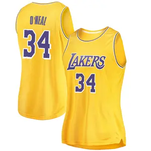 Los Angeles Lakers Swingman Gold Shaquille O'Neal 2018/19 Jersey - Icon Edition - Women's