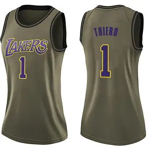 Los Angeles Lakers Swingman Green Adou Thiero Salute to Service Jersey - Women's