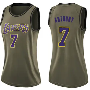 Los Angeles Lakers Swingman Green Carmelo Anthony Salute to Service Jersey - Women's