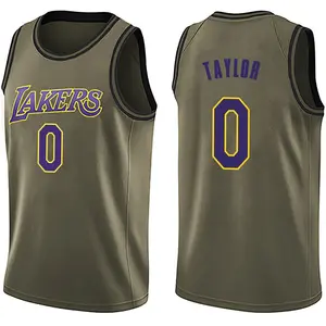 Los Angeles Lakers Swingman Green Ethan Taylor Salute to Service Jersey - Youth