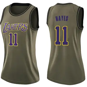 Los Angeles Lakers Swingman Green Jaxson Hayes Salute to Service Jersey - Women's