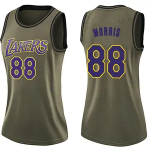 Los Angeles Lakers Swingman Green Markieff Morris Salute to Service Jersey - Women's