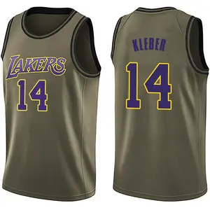 Los Angeles Lakers Swingman Green Maxi Kleber Salute to Service Jersey - Youth
