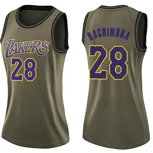 Los Angeles Lakers Swingman Green Rui Hachimura Salute to Service Jersey - Women's