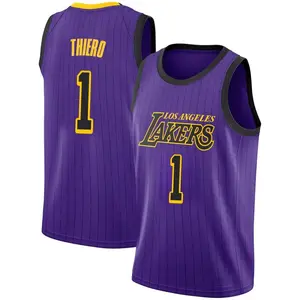 Los Angeles Lakers Swingman Purple Adou Thiero 2018/19 Jersey - City Edition - Youth