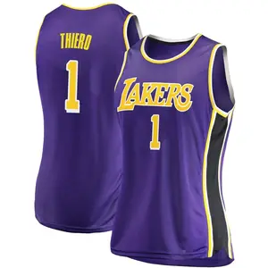 Los Angeles Lakers Swingman Purple Adou Thiero 2018/19 Jersey - Statement Edition - Women's